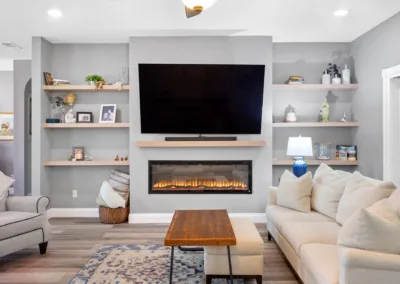 Linear Fireplace Wall project, home renovation by Greystone Kitchens in Jacksonville, FL, photo 1 of 1