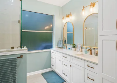 Marble Shower Suite project, bathroom remodeling by Greystone Kitchens in Jacksonville, FL, photo 5 of 7