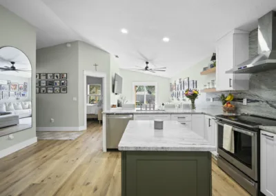 Floating Shelf Kitchen project, kitchen remodeling by Greystone Kitchens in Jacksonville, FL, photo 6 of 7