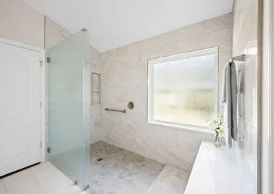 Frosted Glass Shower project, bathroom remodeling by Greystone Kitchens in Jacksonville, FL, photo 5 of 7