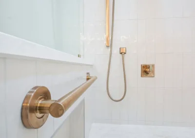 Marble Shower Suite project, bathroom remodeling by Greystone Kitchens in Jacksonville, FL, photo 2 of 7