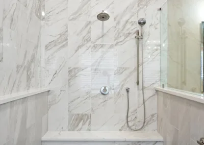 Marble Walk-in Bath project, bathroom remodeling by Greystone Kitchens in Jacksonville, FL, photo 3 of 6