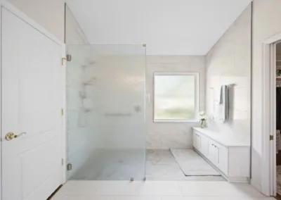 Frosted Glass Shower project, bathroom remodeling by Greystone Kitchens in Jacksonville, FL, photo 6 of 7
