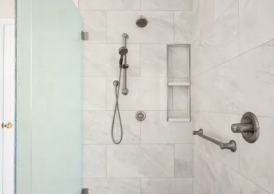 Frosted Glass Shower project, bathroom remodeling by Greystone Kitchens in Jacksonville, FL, photo 7 of 7