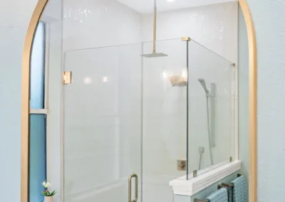 Marble Shower Suite project, bathroom remodeling by Greystone Kitchens in Jacksonville, FL, photo 4 of 7