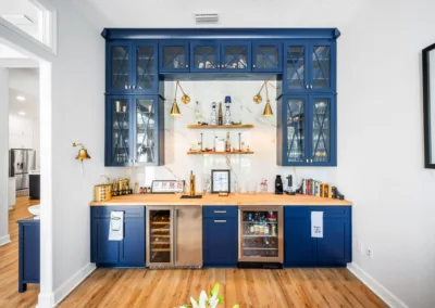 Navy Bar & Hearth project, kitchen remodeling by Greystone Kitchens in Jacksonville, FL, photo 1 of 2