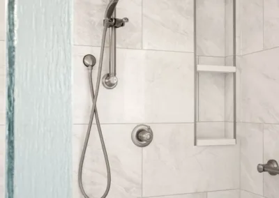Frosted Glass Shower project, bathroom remodeling by Greystone Kitchens in Jacksonville, FL, photo 3 of 7