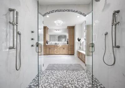 Arched Shower Suite project, bathroom remodeling by Greystone Kitchens in Jacksonville, FL, photo 4 of 5