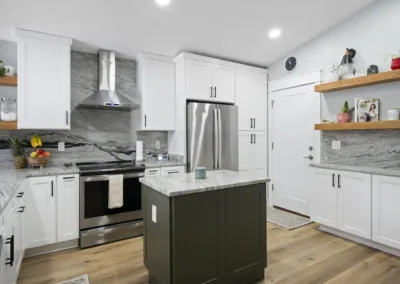 Floating Shelf Kitchen project, kitchen remodeling by Greystone Kitchens in Jacksonville, FL, photo 1 of 7