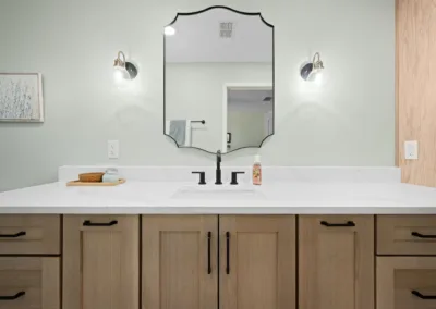 Wood Vanity Bath project, bathroom remodeling by Greystone Kitchens in Jacksonville, FL, photo 4 of 4