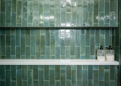 Green Marble Bath project, bathroom remodeling by Greystone Kitchens in Jacksonville, FL, photo 4 of 6