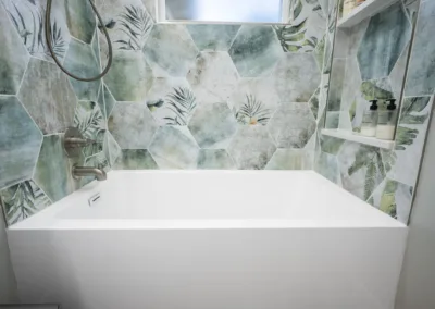 Green Marble Bath project, bathroom remodeling by Greystone Kitchens in Jacksonville, FL, photo 1 of 6