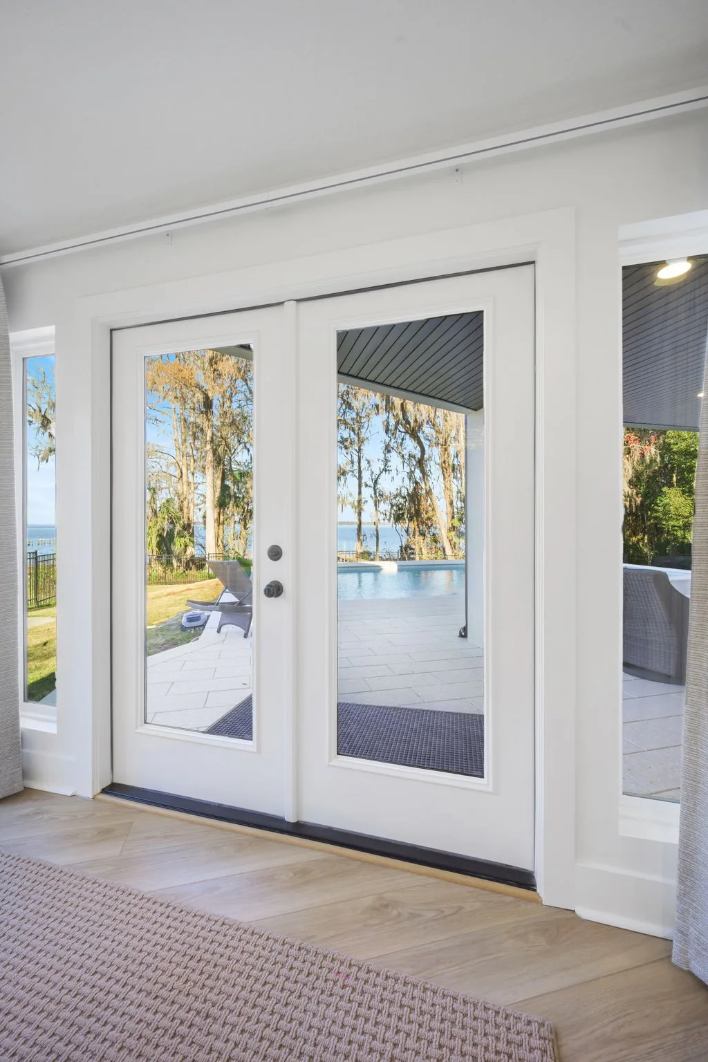 French doors opening to the patio