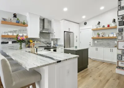 Floating Shelf Kitchen project, kitchen remodeling by Greystone Kitchens in Jacksonville, FL, photo 2 of 7