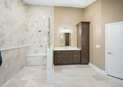 Marble Walk-in Bath project, bathroom remodeling by Greystone Kitchens in Jacksonville, FL, photo 1 of 6